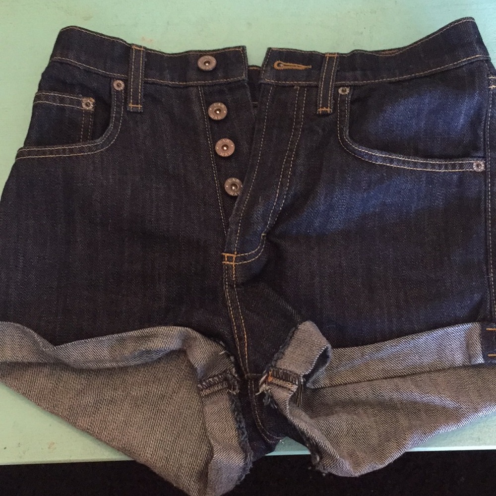 CARMAR high waisted dark blue shorts